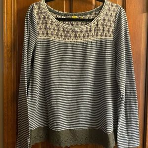 Anthropologie Little Yellow Button Top Size L